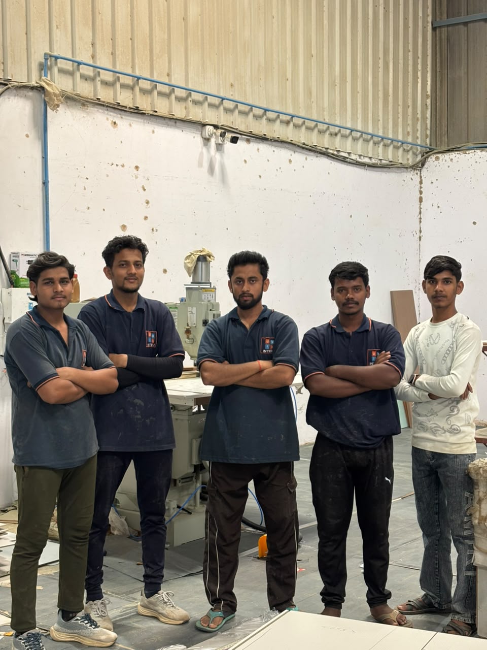 The M.A Interior production team at the Sarjapura factory